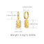 1 Pair Minimalist Moon Design 18k Gold Plated Copper Zirconia Drop Earrings