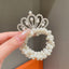 Children's Geometric Pearl Alloy Crown Hair Comb