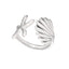 925 Silver Asymmetrical Starfish Shell Open Ring - Japanese Style Beach Vacation Jewelry