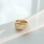 Retro Punk Heart Shape 18K Gold Plated Open Ring