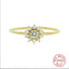 Sterling Silver V-Shaped Opal Zircon Ring