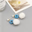 Klein Blue C Shape Alloy Stud Earrings - Niche Simple Design Korean Style for Women