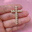 Simple Style Zircon Cross Pendant Necklace DIY Jewelry Accessories