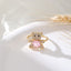 1 Piece Fashion Heart Bear Copper Plated Zircon Adjustable Open Ring