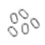 5 PCS Alloy Solid Color Oval Rectangle Spring Jump Rings for DIY Jewelry and Bag Accessories