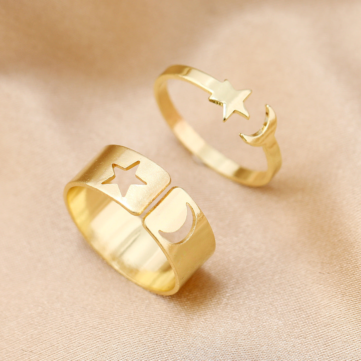 Fashion Geometric Hollow Adjustable Dinosaur Ring Set - Trendy Minimalist Jewelry