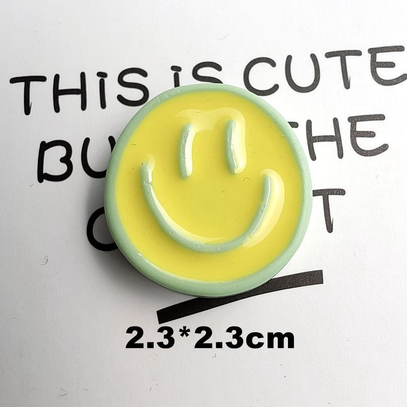 Colorful Smiley Face Resin Shoe and DIY Accessories