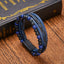 Hip-Hop Cross Alloy Men's Multi-Layer Leather Beaded Bracelet