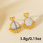 1 Pair Elegant Geometric Heart Shape 304 Stainless Steel Drop Earrings