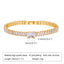 Copper Gold Plated Vintage Heart & Clover Zircon Bracelet