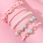 Cute Geometric Alloy and Imitation Pearl Beaded Children's Bracelet