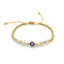 Devil's Eye Freshwater Pearl & 18K Gold Plated Beaded Bracelet