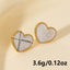 Elegant Heart-Shaped Stainless Steel Stud Earrings