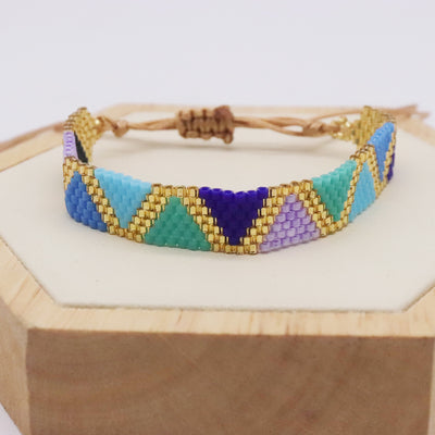 Bohemian Geometric Glass Beaded Unisex Bracelet