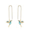 1 Pair Elegant Heart & Bee Butterfly Pearl Zircon Women's Ear Line