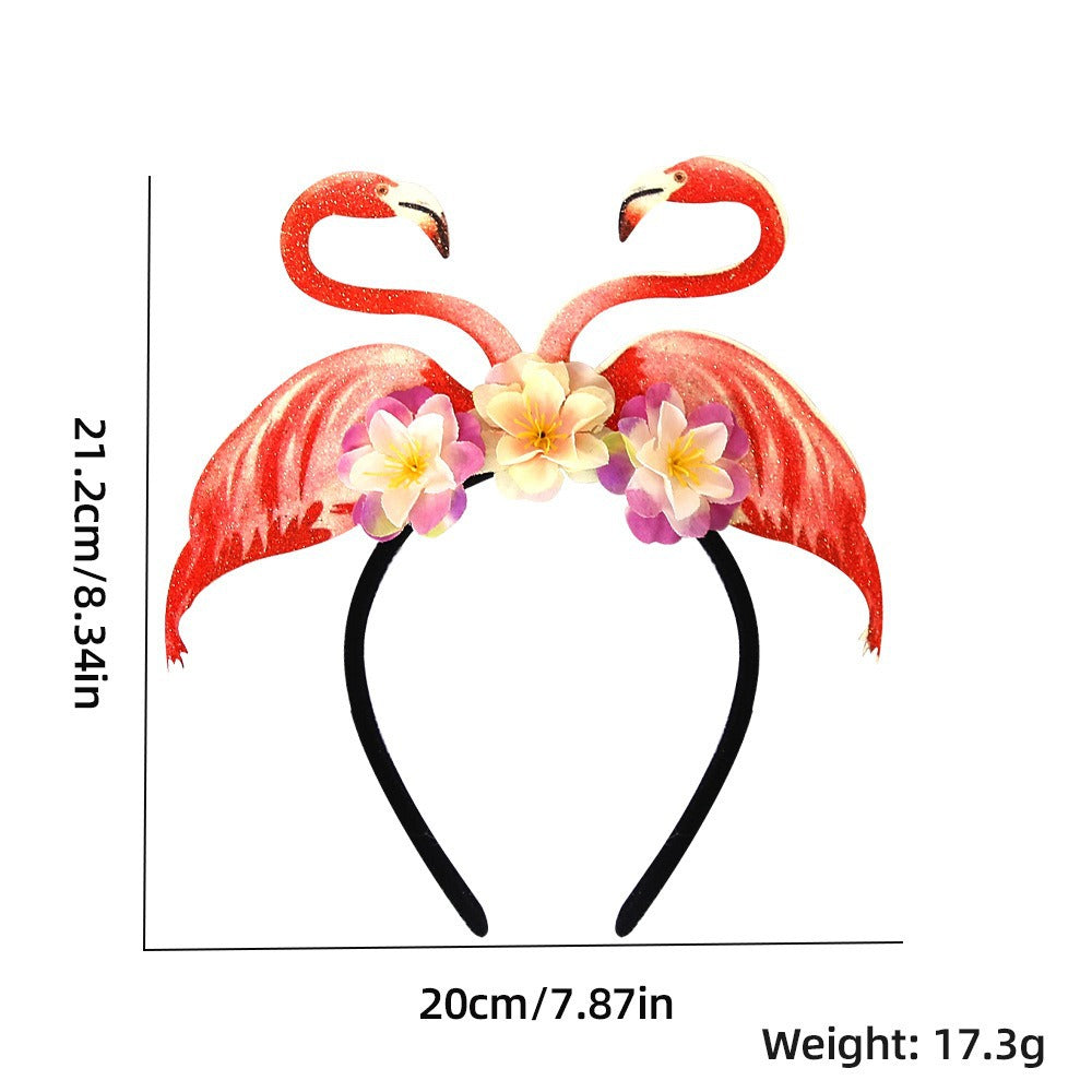 Flamingo Antler Tropical Party Headband Costume Accessory