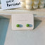 1 Pair Acrylic Patchwork Ear Studs - Candy Color Frosted Beanie Earrings, Japanese and Korean Fashion for Women