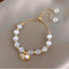 Elegant Baroque Freshwater Pearl and Gemstone Bracelet