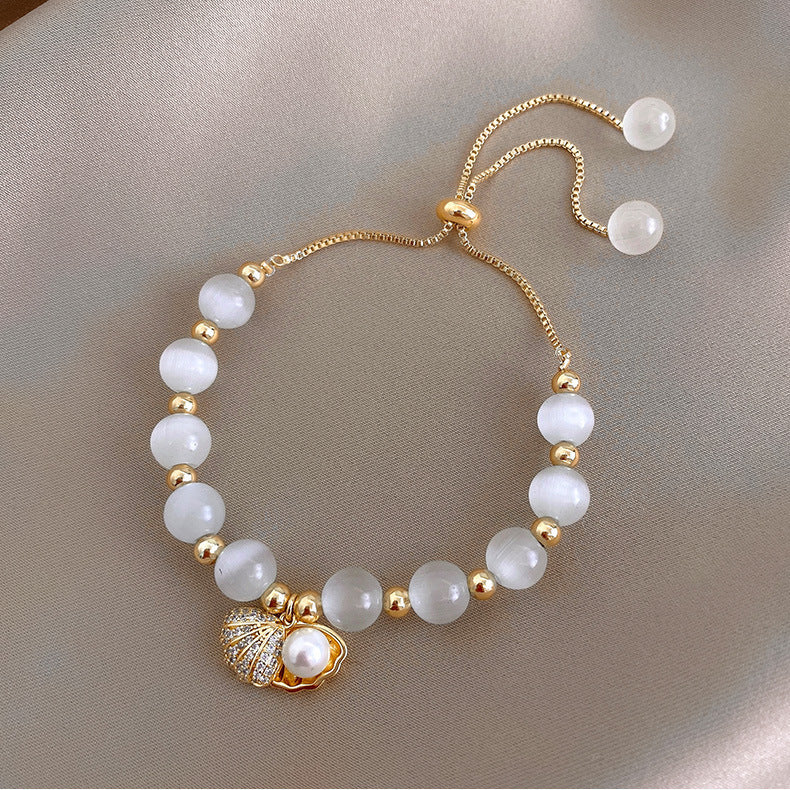 Elegant Baroque Freshwater Pearl and Gemstone Bracelet