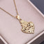 Minimalist Heart Wave Stainless Steel Pendant Necklace - 18K Gold Plated