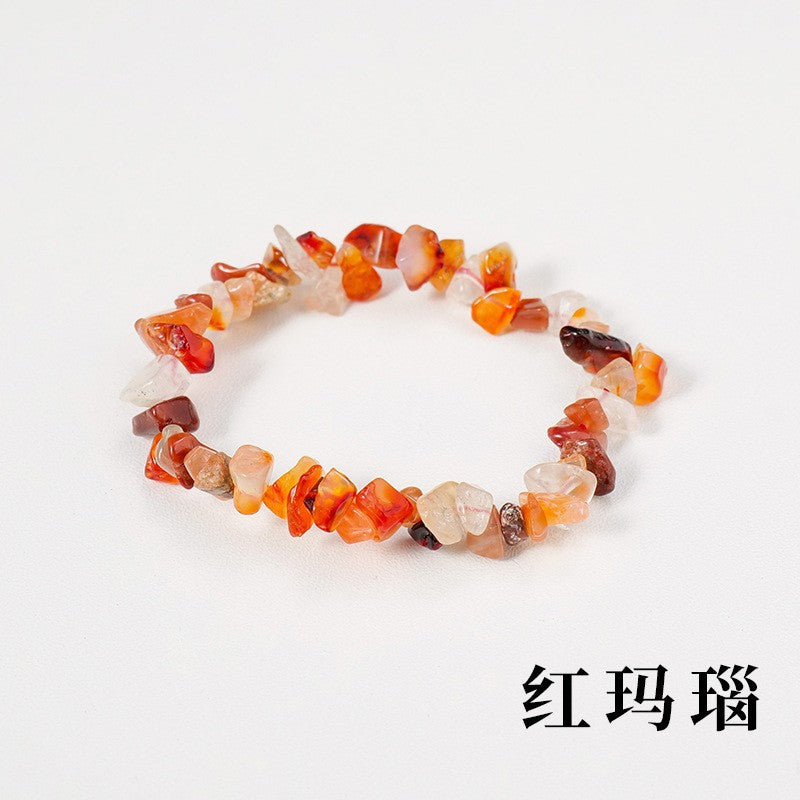 Irregular Crystal Beaded Agate Bracelet for Women