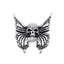 European American Gothic Rabbit Butterfly Skull Open Ring