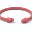 Simple Spiral Stripe Matte Color Open Cuff Bracelet for Women