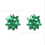 Simple Metal Flower Christmas Bow Stud Earrings for Women