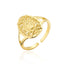 Europe And America Hot Sale New Copper-plated Gold Religious Jewelry Virgin Mary Open Ring