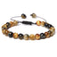 Ethnic Geometric Natural Stone Tiger Eye Beaded Adjustable Bracelet