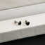 1 Pair Geometric Black Flower Stainless Steel Enamel Cross Heart Stud Earrings