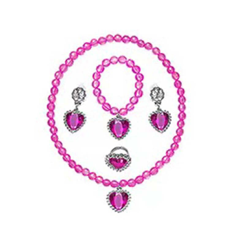 Factory Spot Frozen Princess Aisha Girl Dress-up Jewelry Diamond Necklace Bracelet Ring Earrings Set