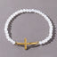 Bohemian Gold Cross Crystal Beaded Bracelets for Unisex