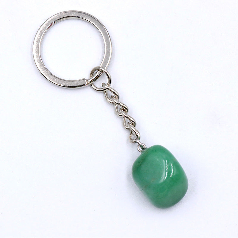 Irregular Natural Stone Crystal Keychain Pendant for Bags