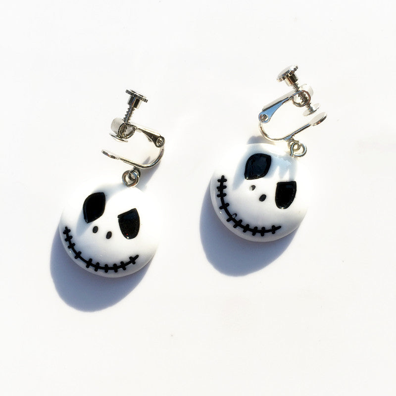 Halloween Bat & Pumpkin Resin Epoxy Earrings for Women