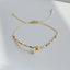 18K Gold Plated Bohemian Miyuki Beaded Adjustable Letter Bracelet for Women