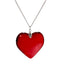 Simple Heart-Shaped Stainless Steel Crystal Pendant Necklace