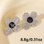 Elegant Flower Stainless Steel Stud Earrings - Modern Chic Design