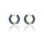 Simple Style Round Titanium Steel Enamel Earrings 1 Pair