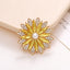 40mm Zinc Alloy Rhinestone Pearl Flower Car Vent Decoration Accessory