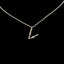 Simple Style 18k Gold Zircon Letter Pendant Necklace