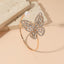 Fashion Rhinestone Butterfly Adjustable Women's Ring