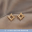 1 Pair Elegant Rhinestone Inlay Alloy Drop Earrings with 925 Silver Needle