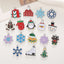 Cute Christmas Tree and Santa Claus Alloy Enamel Charm Set Jewelry Accessories