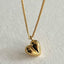 1 Piece Minimalist Heart Shape 18K Gold Plated Sterling Silver Pendant Necklace