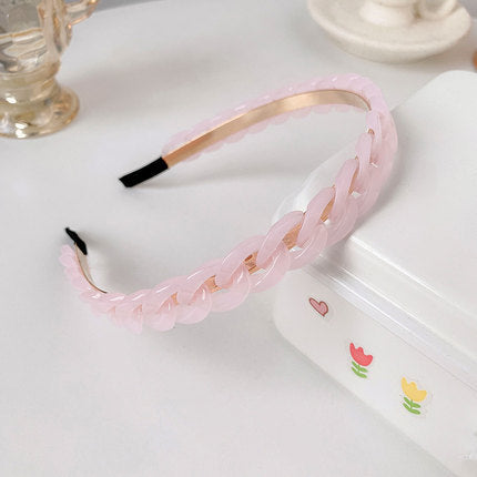 Candy Color Chain Headband Resin Hair Accessories for Women