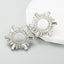 Fashion Color Rhinestone Hollow Sunflower Alloy Stud Earrings