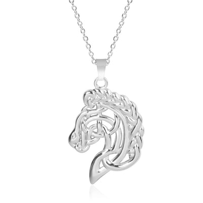 IG Style 18K Gold Plated Stainless Steel Horse Pendant Necklace