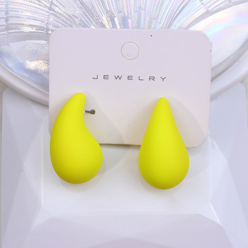 1 Pair Minimalist Water Droplet Acrylic Stud Earrings