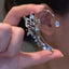 Simple Butterfly Zircon Asymmetric Tassel Clip-On Earrings